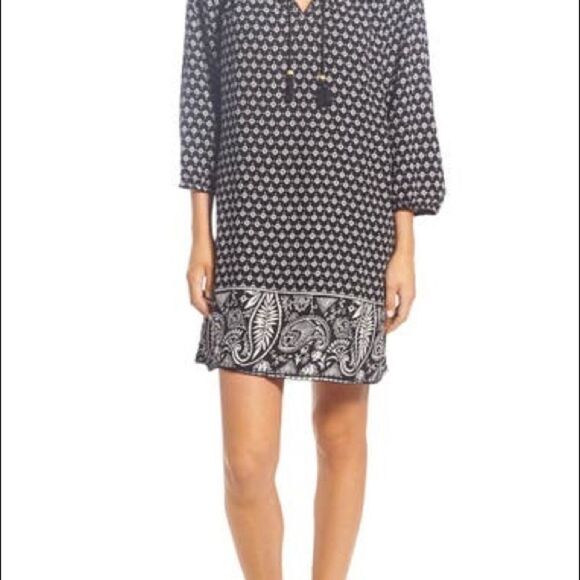 ROXY peasant style dress with mixed pattern hem - Picture 8 of 10